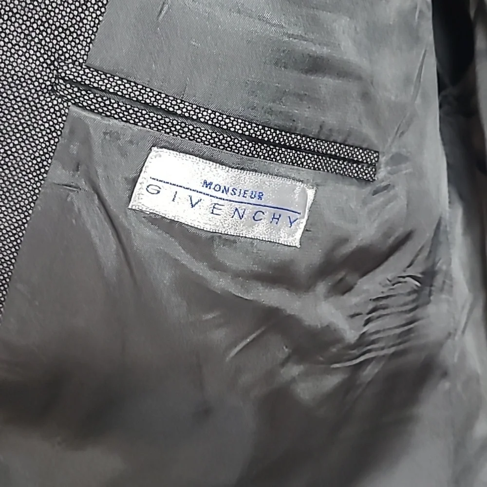 Givenchy Charcoal Double-Breasted Blazer Size Large